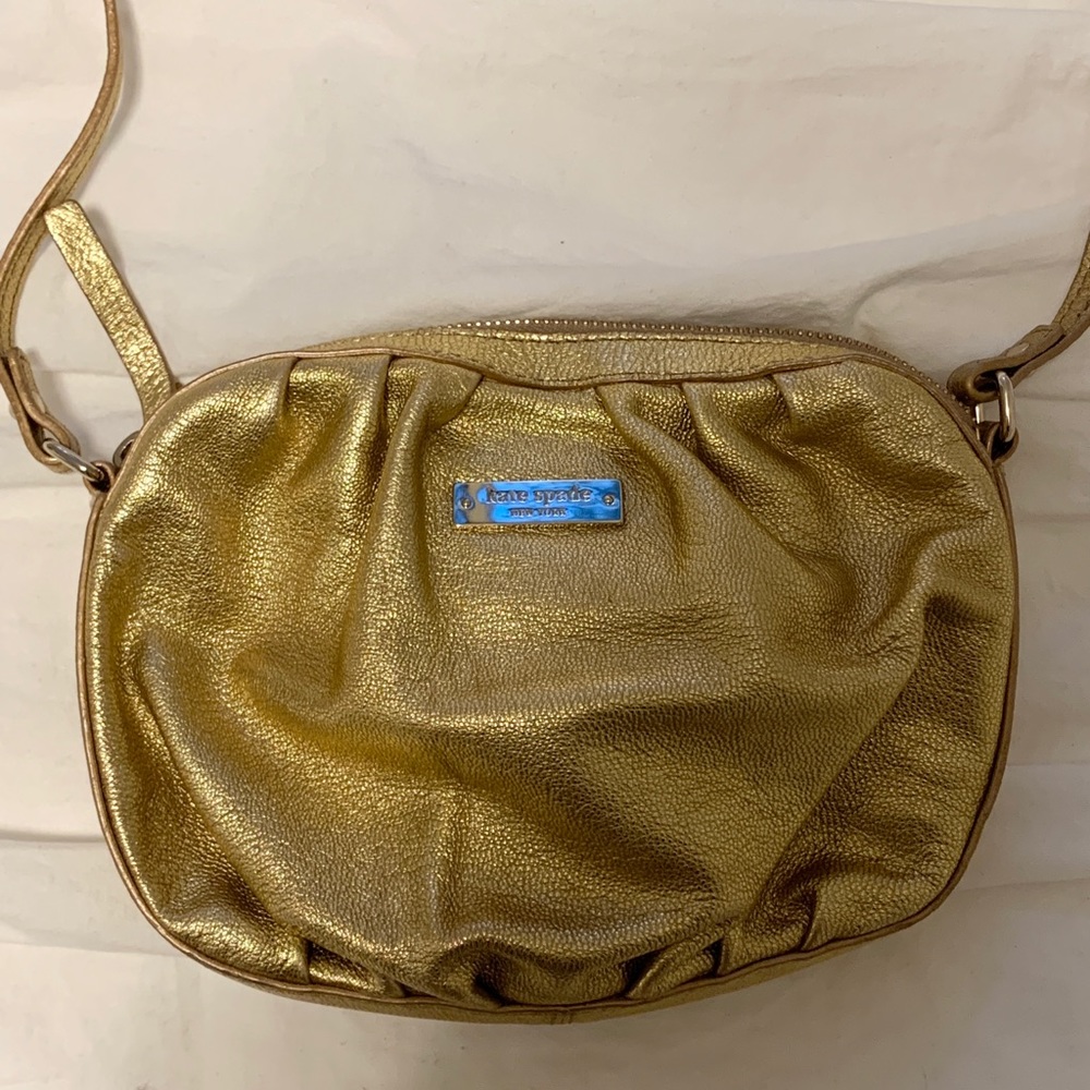 Kate Spade ♠️ Gold Metallic Crossbody - Picture 3 of 4